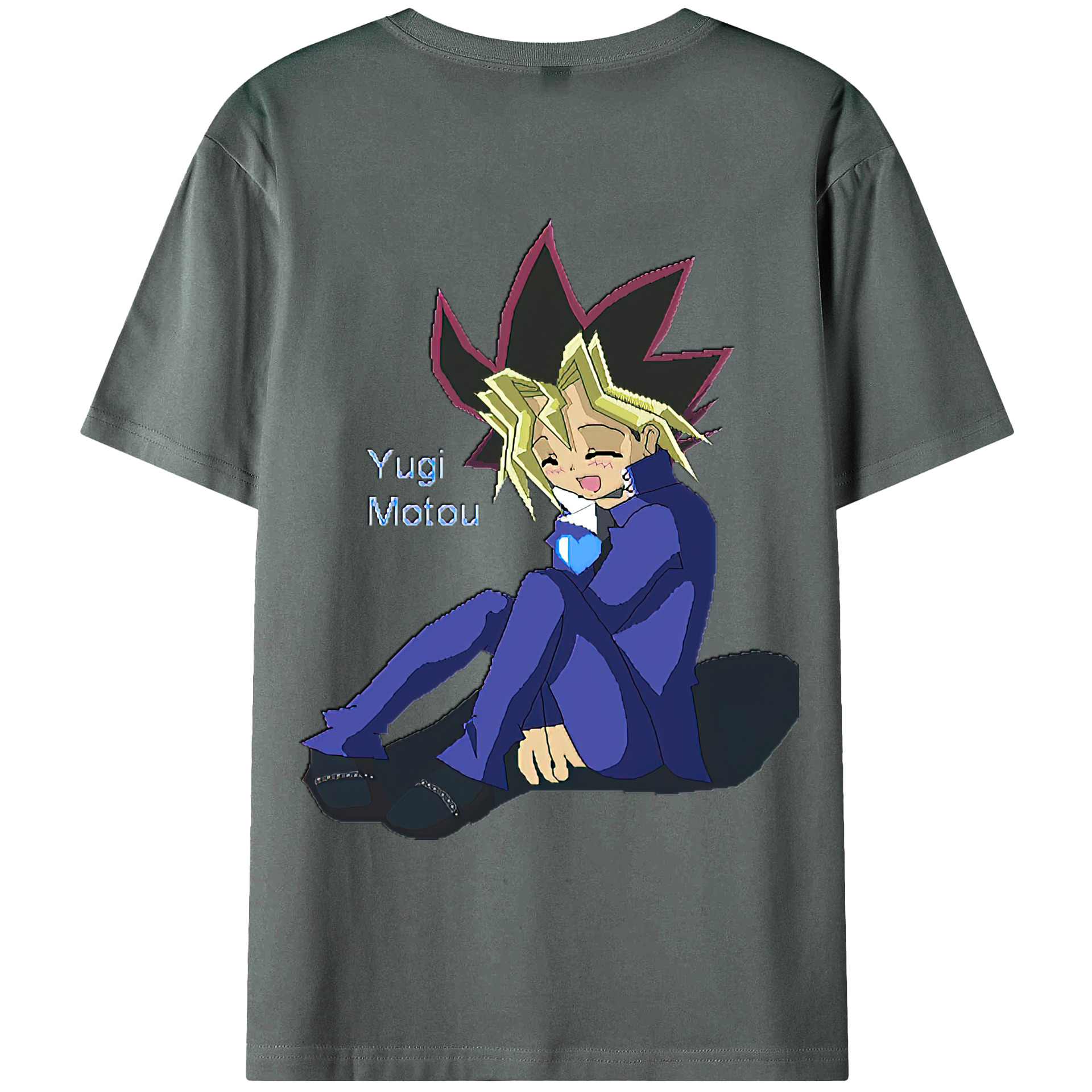 （画像用） 遊☆戯☆王 Yu-Gi-Oh! 綿100％ メンズ半袖Tシャツ（バックプリント） 通気性
